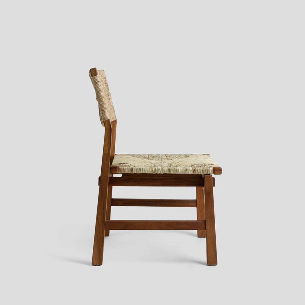 Silla Veleiro s/ posabrazos natural y coffe - 58x57x86 cm