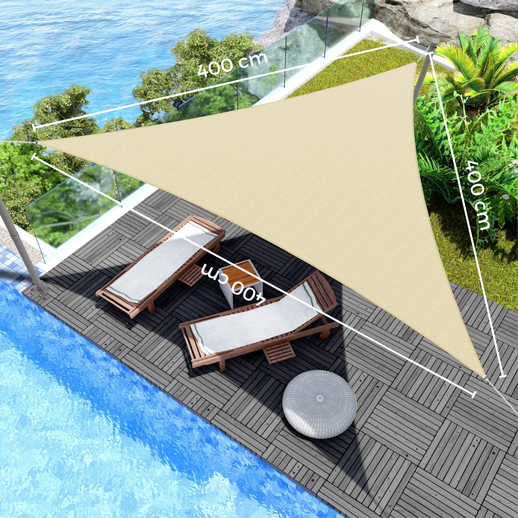 Toldo para sombra triangular 4x4x4 m
