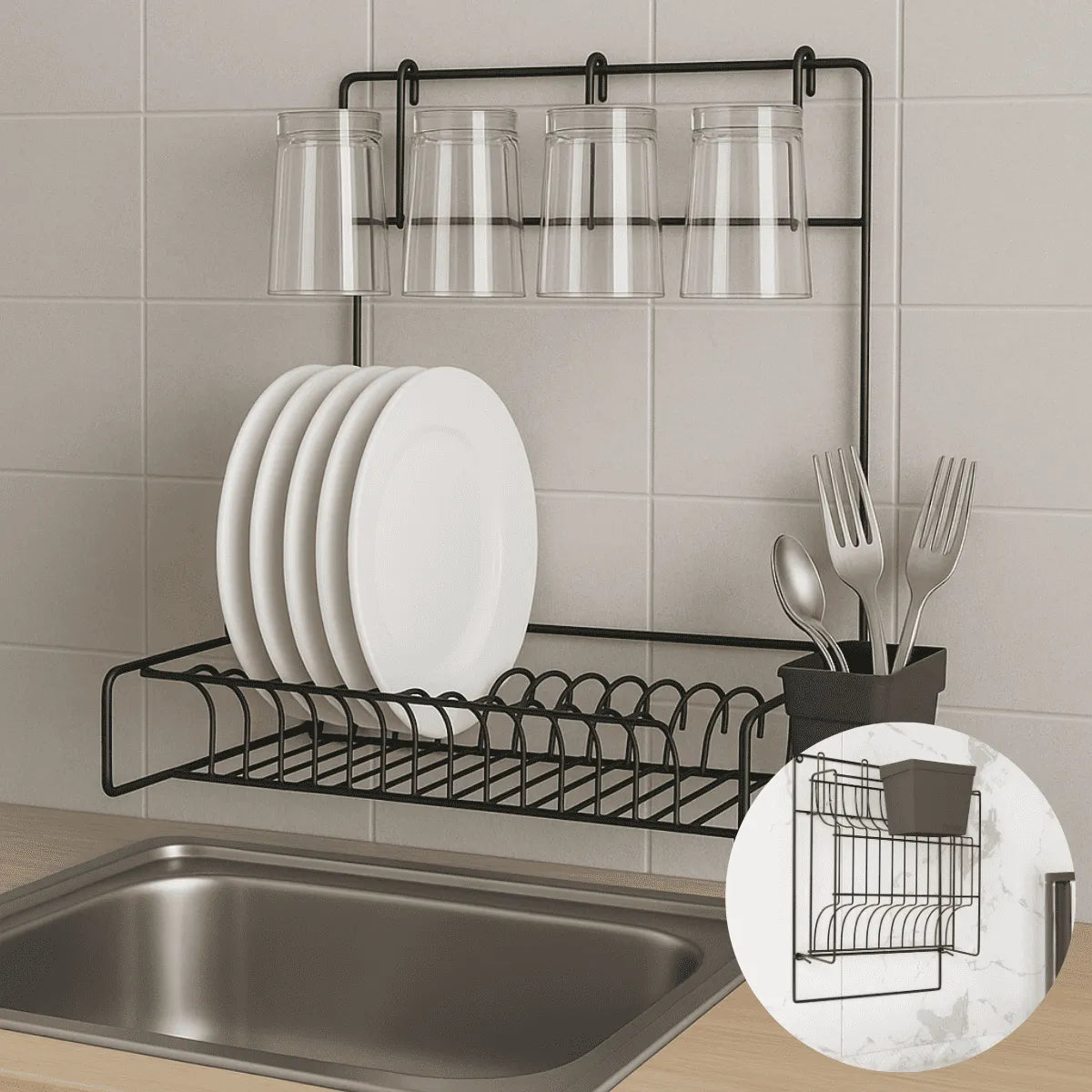 Cocina articulable cromado - 30x27x39 cm