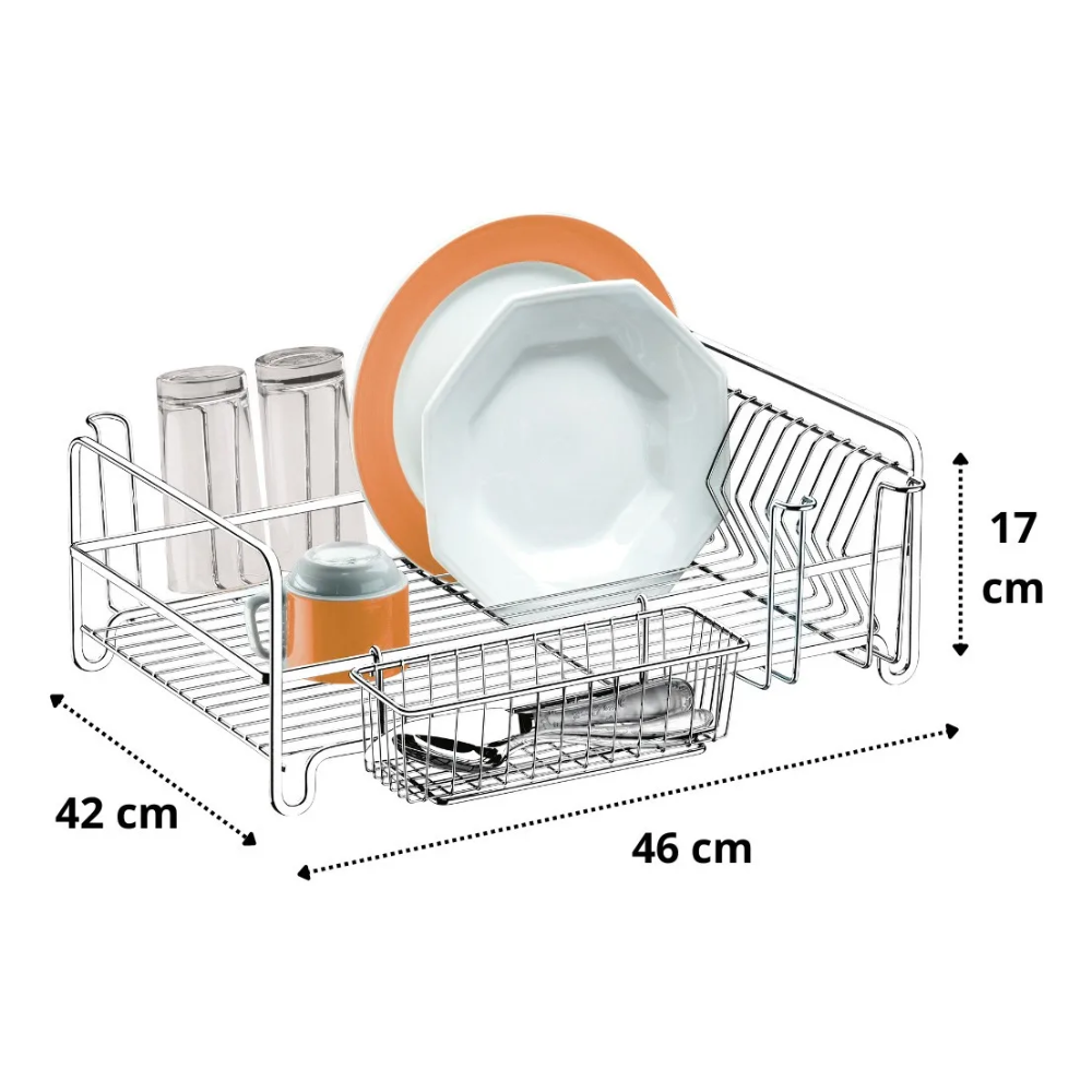 Escurridor Inox - 46x42x17 cm