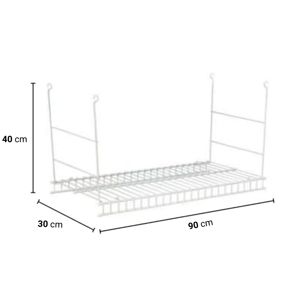 Estante colgante Blanco - 90x30x40 cm