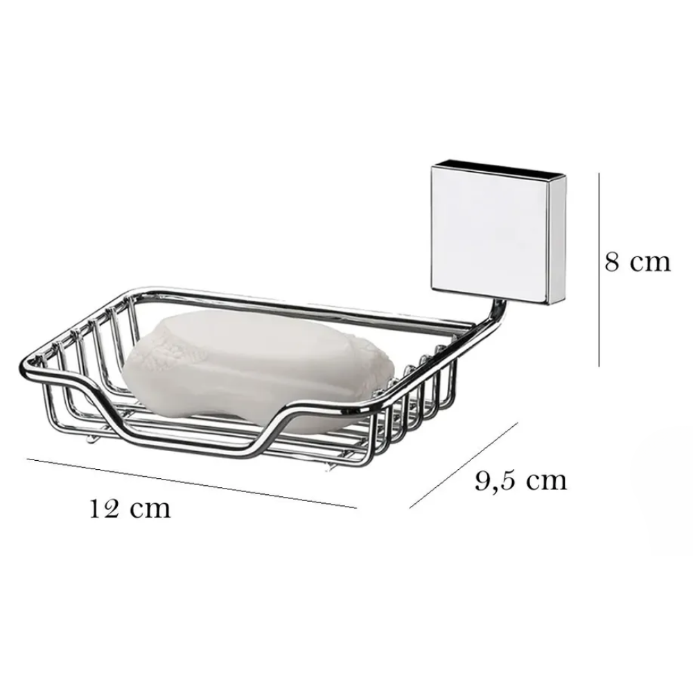 Jabonera Inox - 12x9x8 cm