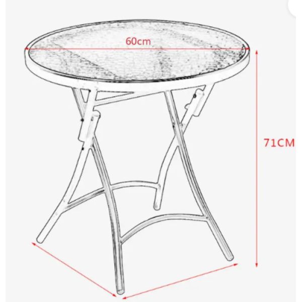 Mesa plegable Nat - 60x71 cm