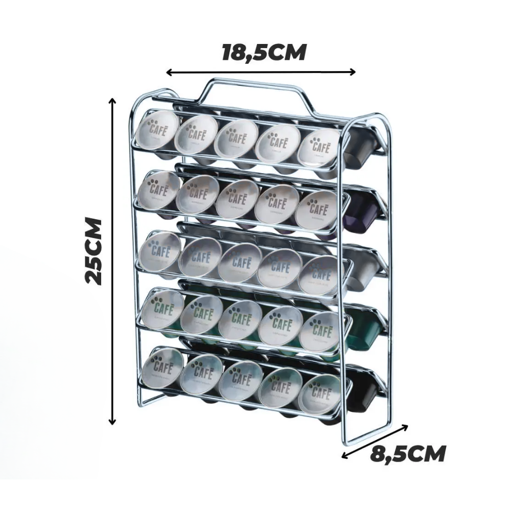 Organizador para capsulas Nespresso - 8x18x25 cm