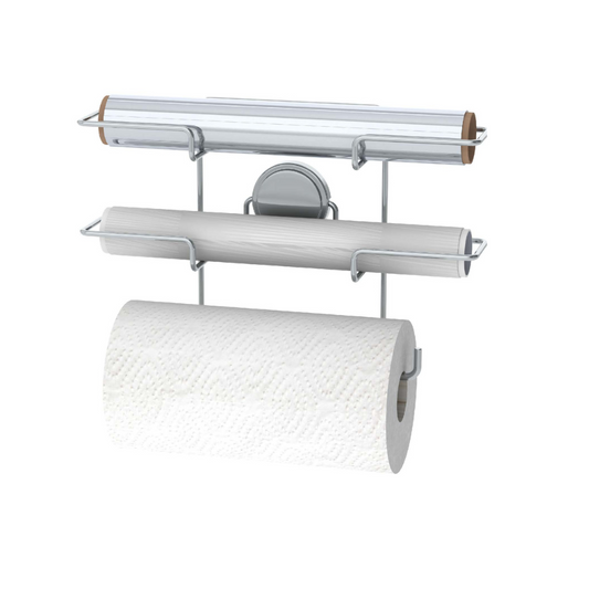 Soporte para rollo triple cromo - 33x21.5 cm