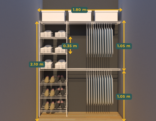 Vestidor de rejilla 180X210CM - Modelo 2