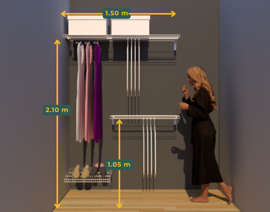 Vestidor de rejilla 150X210CM - Modelo 1