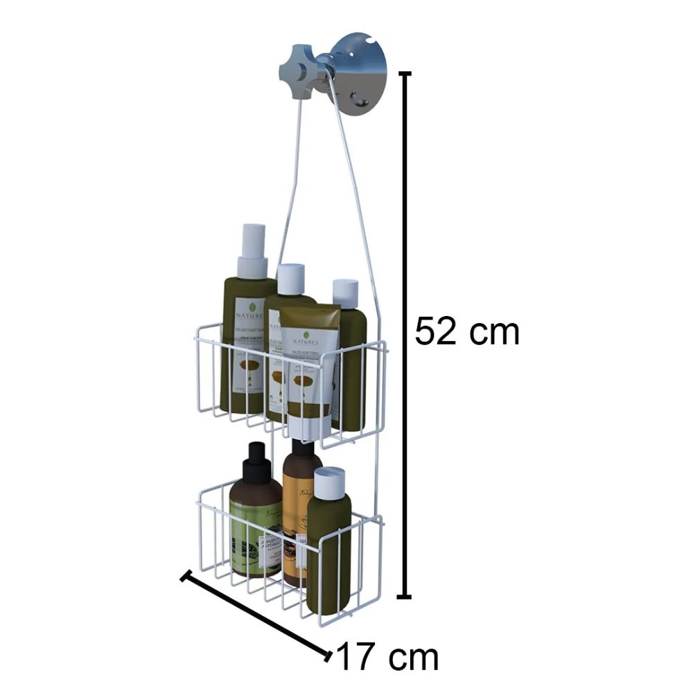 Soporte shampoo duplo Boa Dica DC - 17x52 cm
