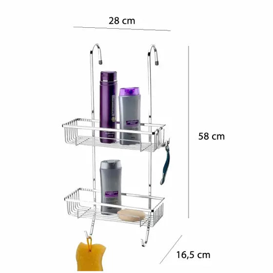 Organizador de ducha para Box color negro - 28x16x58 cm